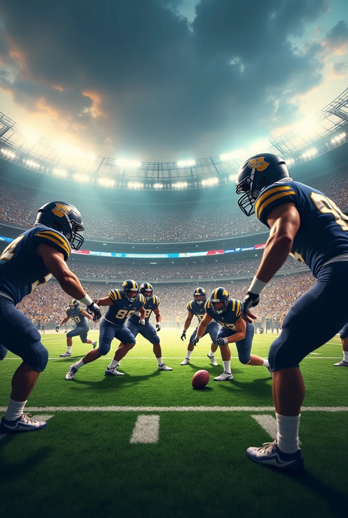 Something related to background football, and with a layout written state championship