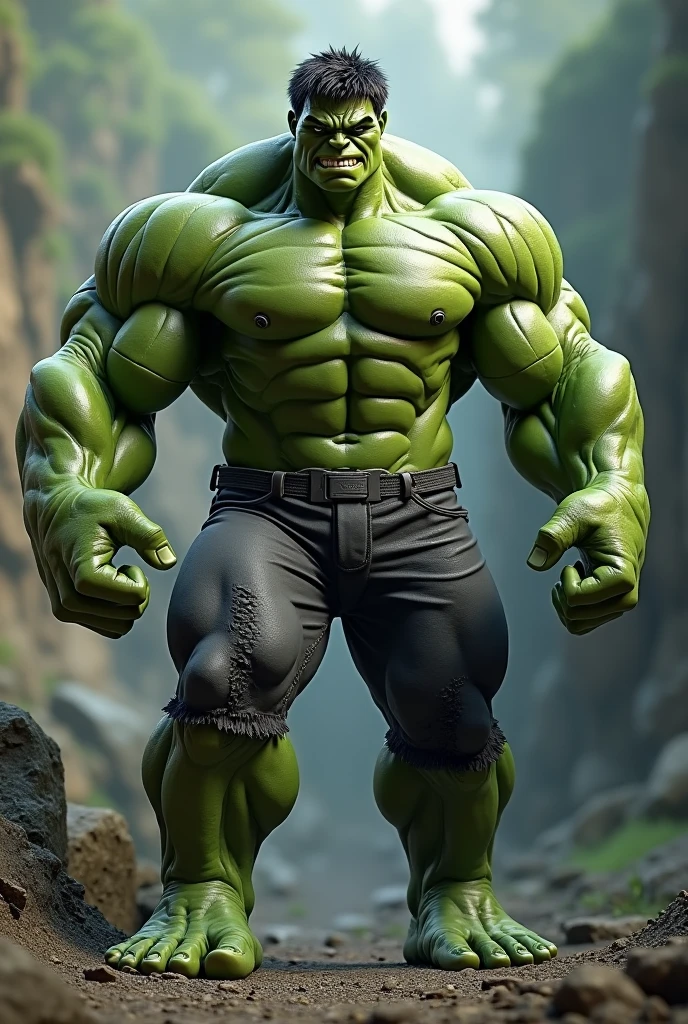Generate a 3D model of HULk