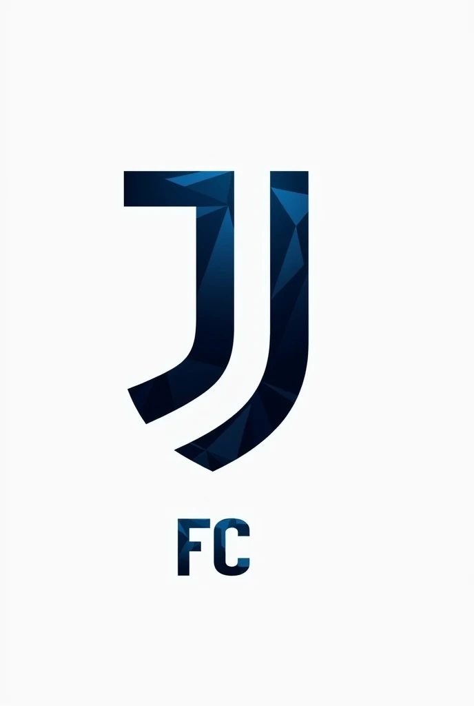 You can generate a soccer logo using the initials of "Juventus exists" and playing with the colors blue and black and that below says FC