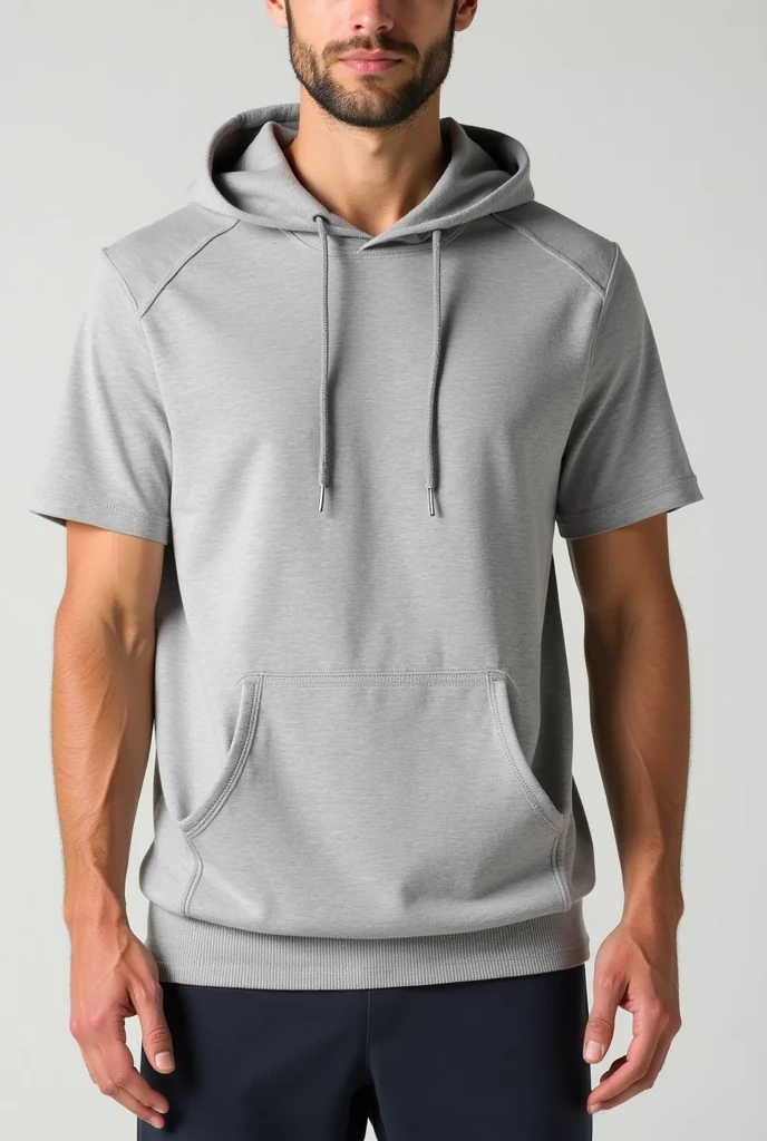 T-shirt with kangaroo pocket and hood