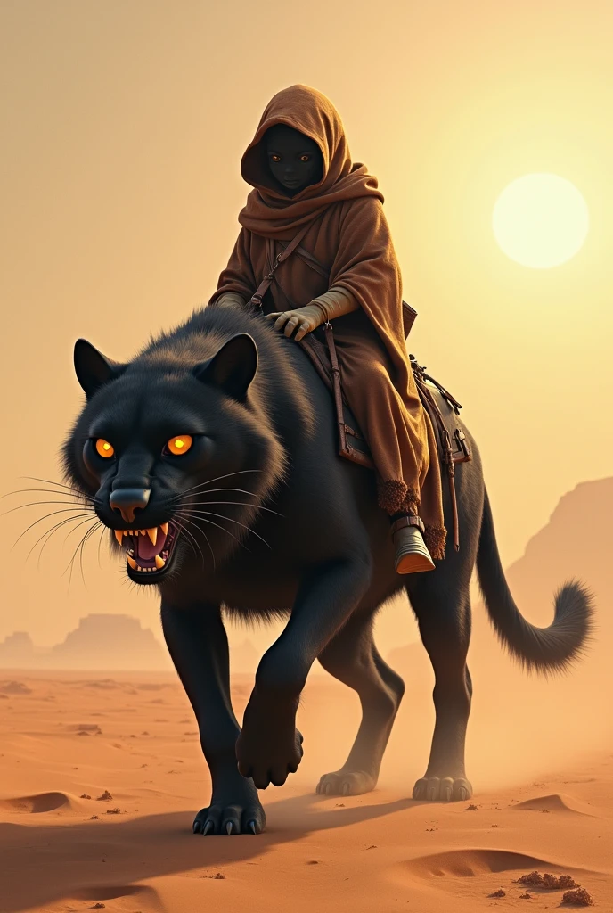 A jawa mounting a black nexu