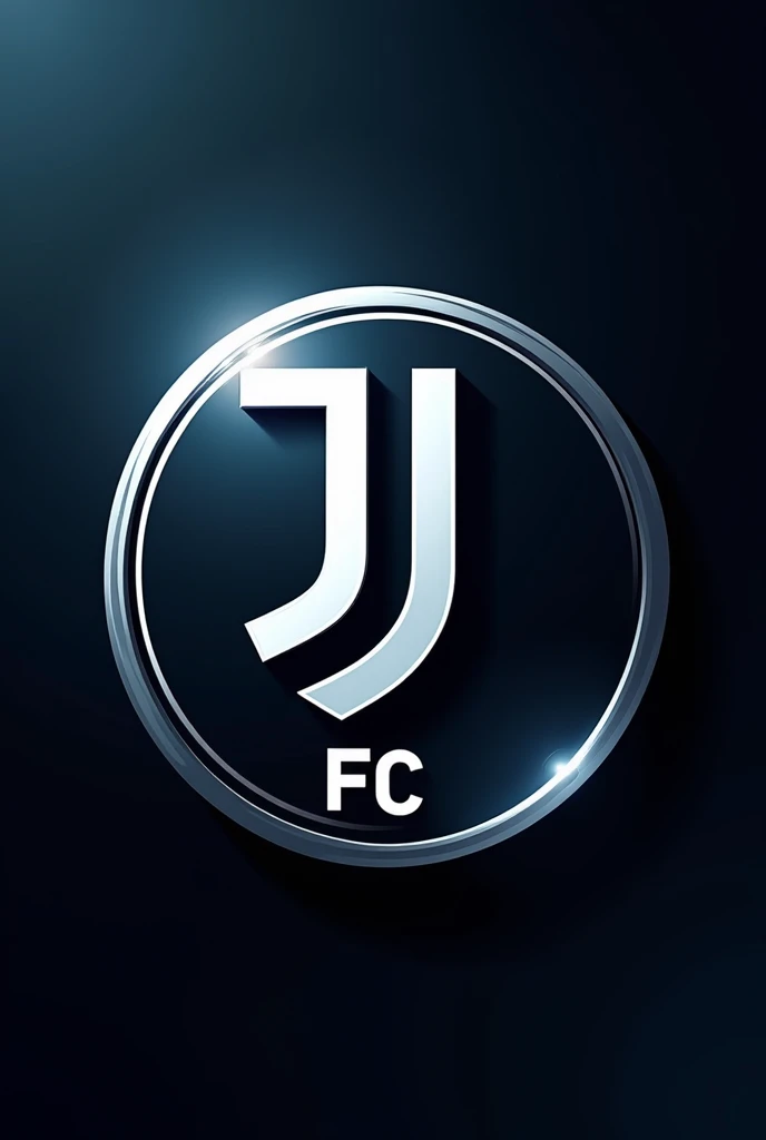 You can generate a circular soccer logo using the initials of "Juventus exists" and playing with the colors blue and black, around it is a silver color and below it says FC