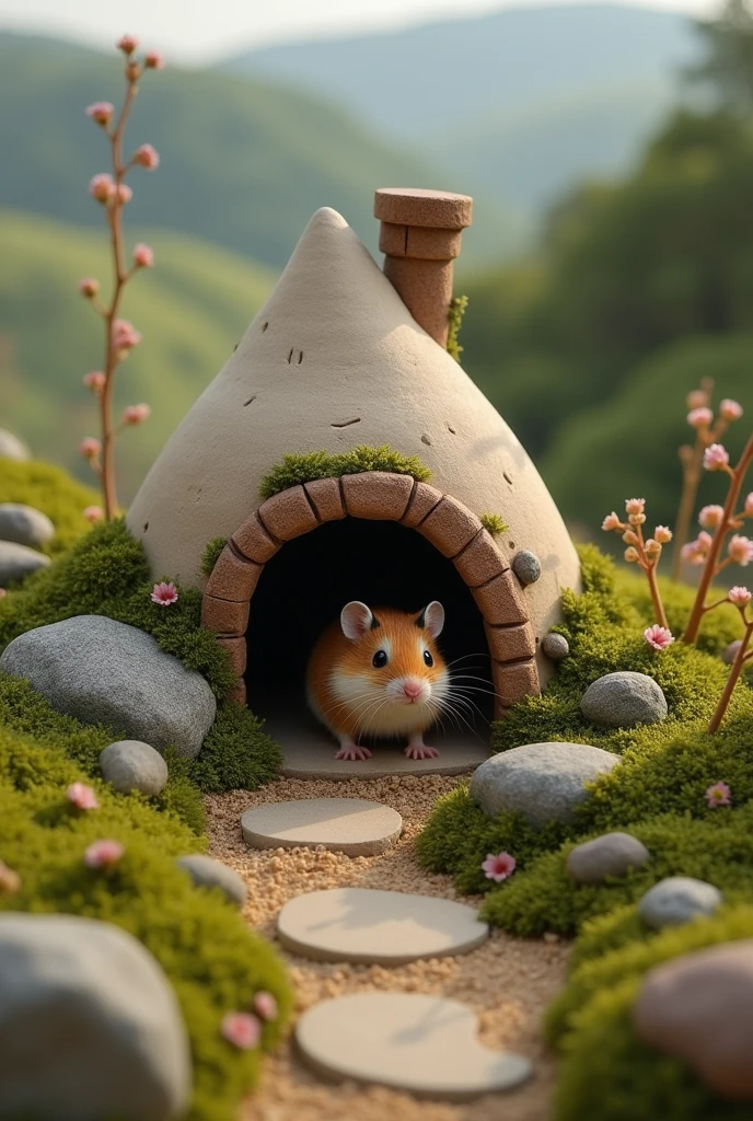 Generate hamster hideout from clay, Auenland, Hobbit, ceramics, 10cm entrance, curse, Lord of the rings, no door, smooth surface