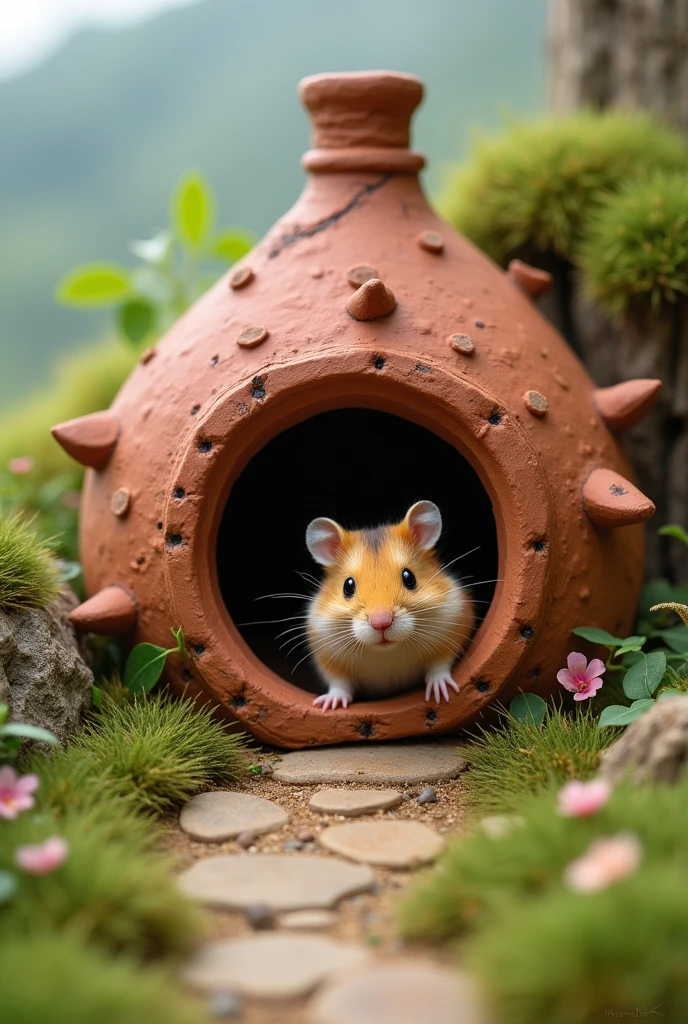 Generate hamster hideout from clay, Auenland, Hobbit, ceramics, 10cm entrance, curse,Hobbit home similar, no door,