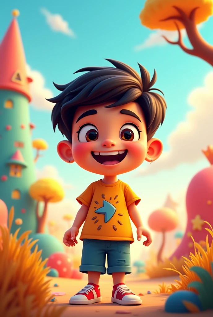 Mobile cover walpaper the boy name is yogesh write the t shirt 2d cartoon