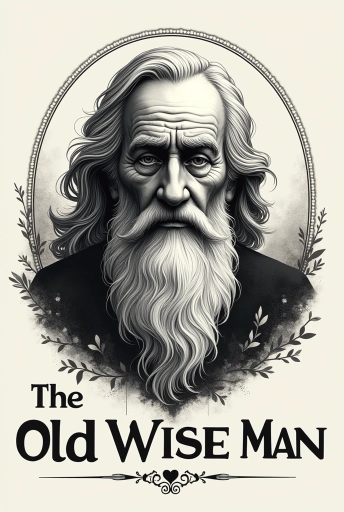 Create a logo brand with the name written the old wise man 