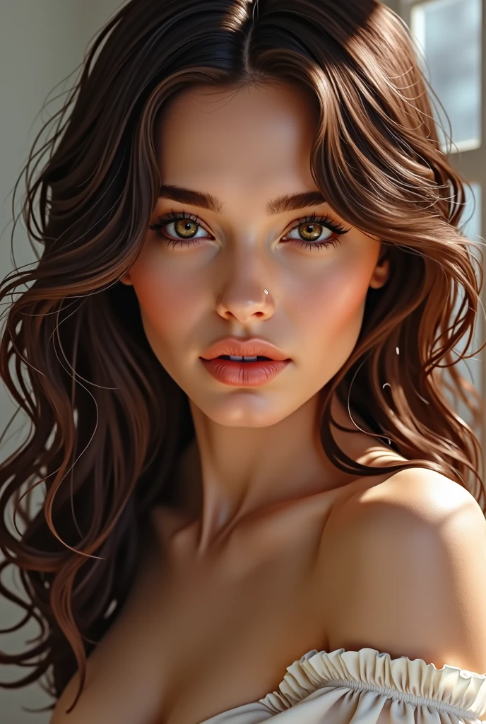 beautiful brunette woman