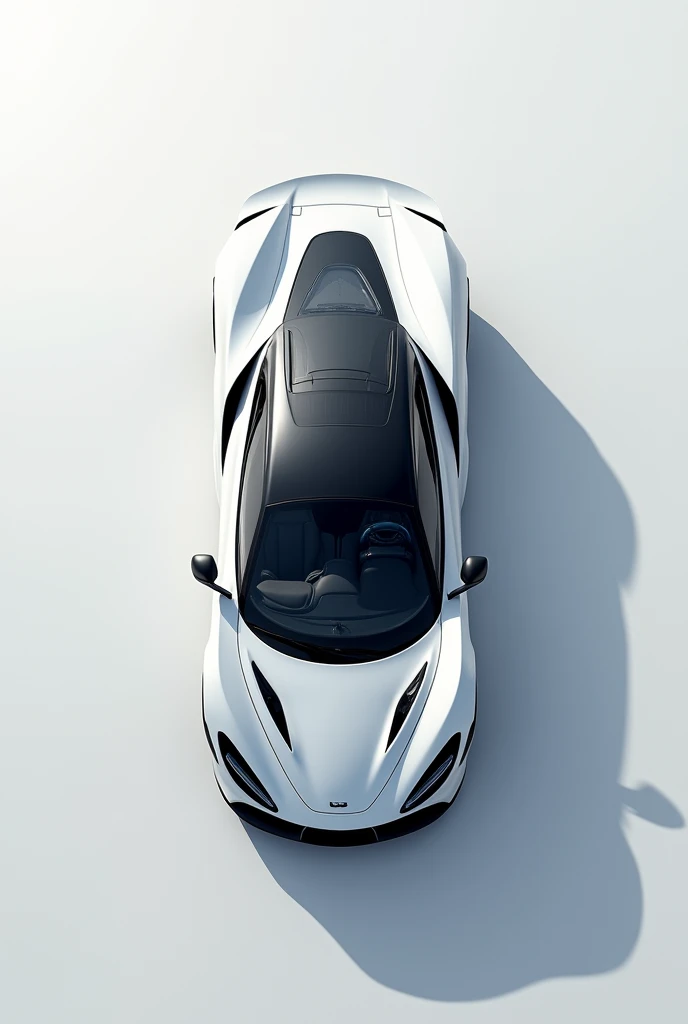 Mclarren 720s in white from a bird's eye view