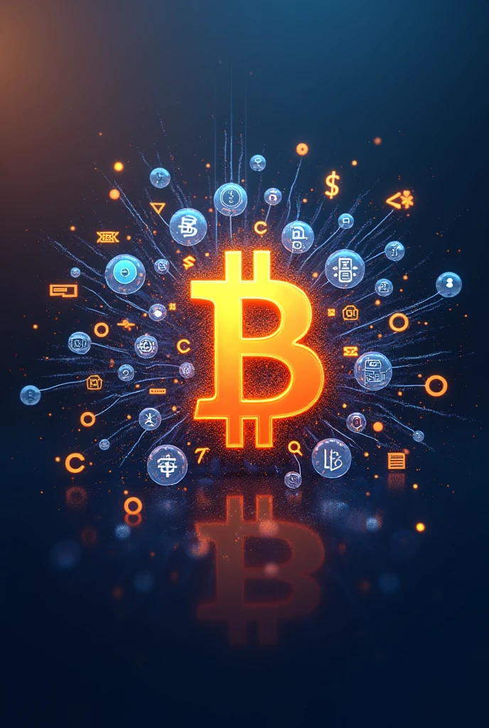 A page with an image of bitcoin and other virtual currencies.
