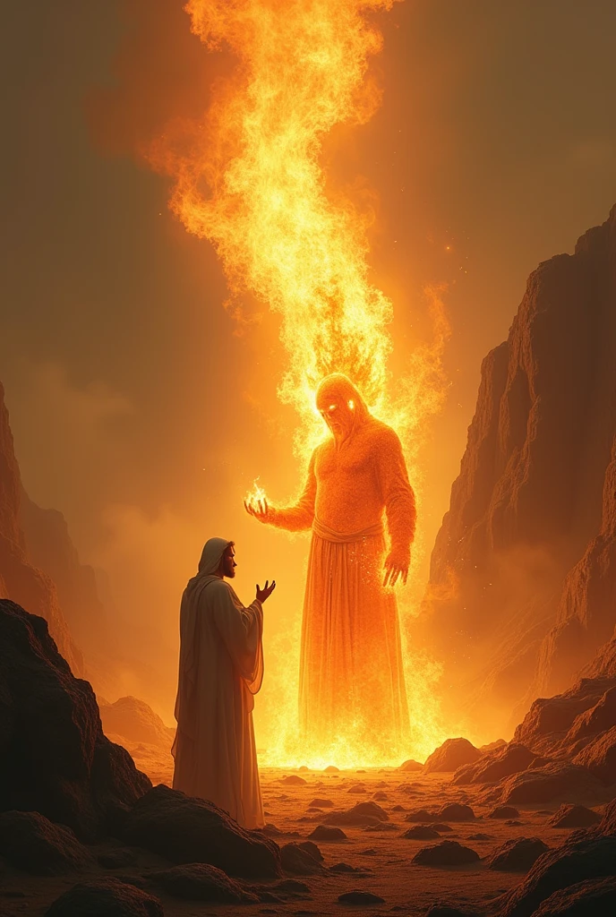 A fire that speaks with Moses