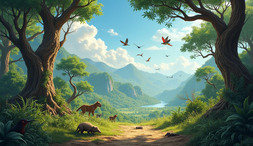 Edge of the Jungle: The boundaries where the forest meets open land are often rich in wildlife, as animals move between habitats.