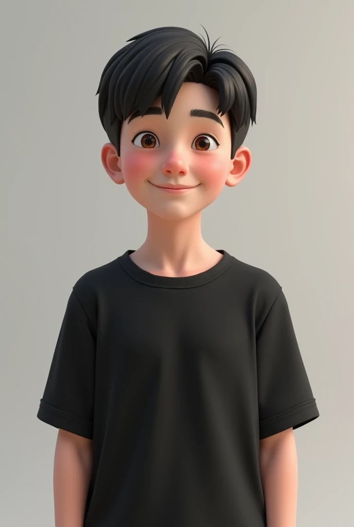 Create a  boy with black shirt