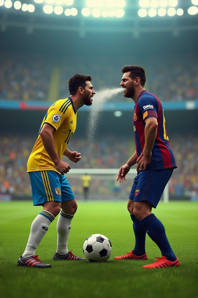 Messi spitting on Bolsonaro