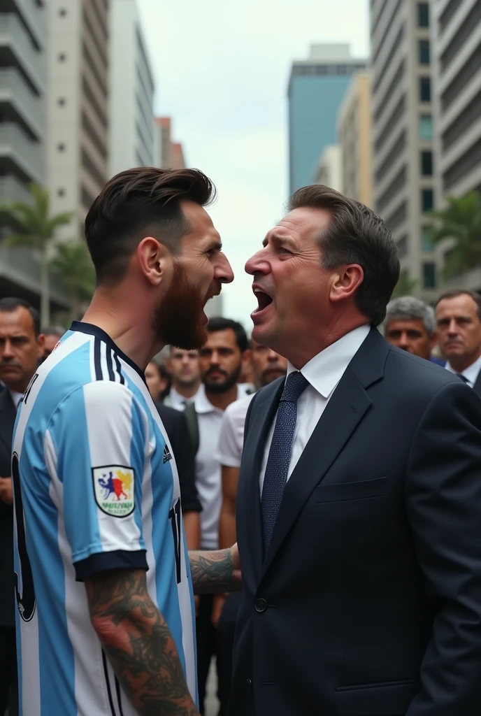 Messi spitting on President Jair Bolsonaro in Paulista 