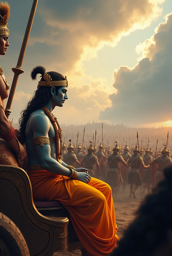 4k images bhagavadh gita telling scene lord krishna
