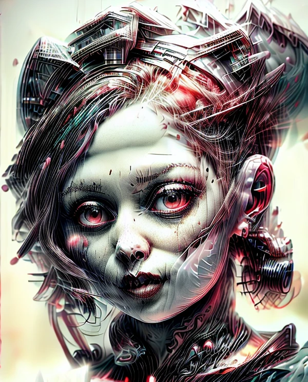 Beautiful woman goth chick, Bright neon green eyes, michael hussar, slime punk, hyperrealism, pink hair, ornamental gothic - cyberpunk, stefan gesell, deiv calviz, cybergoth, cyberpunk horror style, nagash editorial, intricate cyberpunk make - up, portrait of a gothic queen, gothic - cyberpunk, gothic art, portrait of a holy necromancer, full focus, attention to detail, intricate, Masterpiece+++
