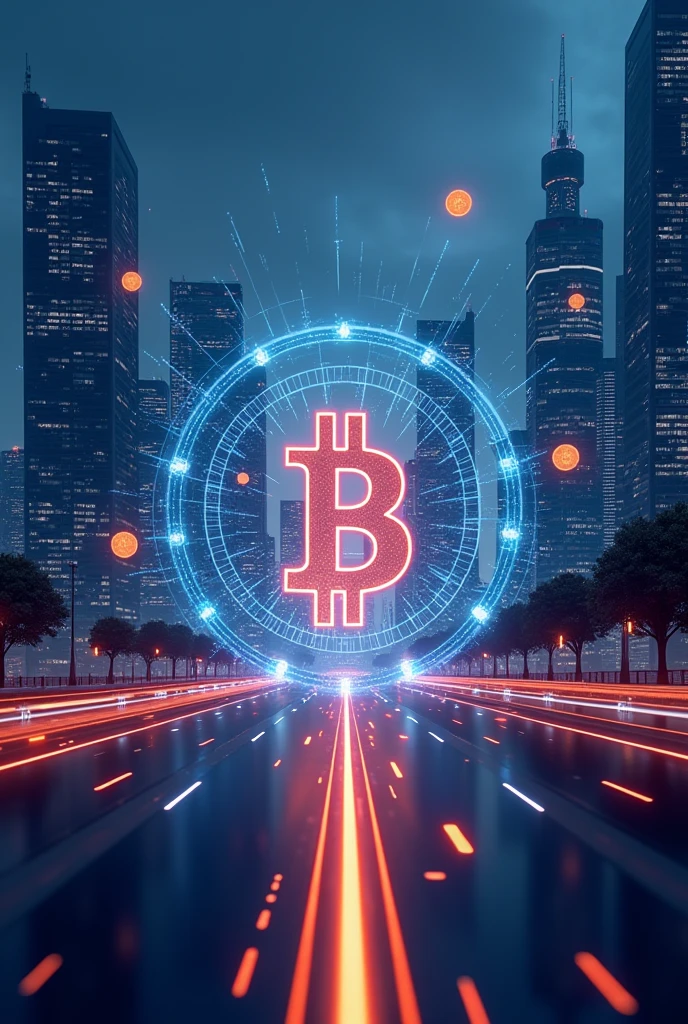 need a crypto image  that details how cryptos are the money of tomorrow and how your savings can be safe with them make it for social media and add more crypto simbols all this without any person on the image