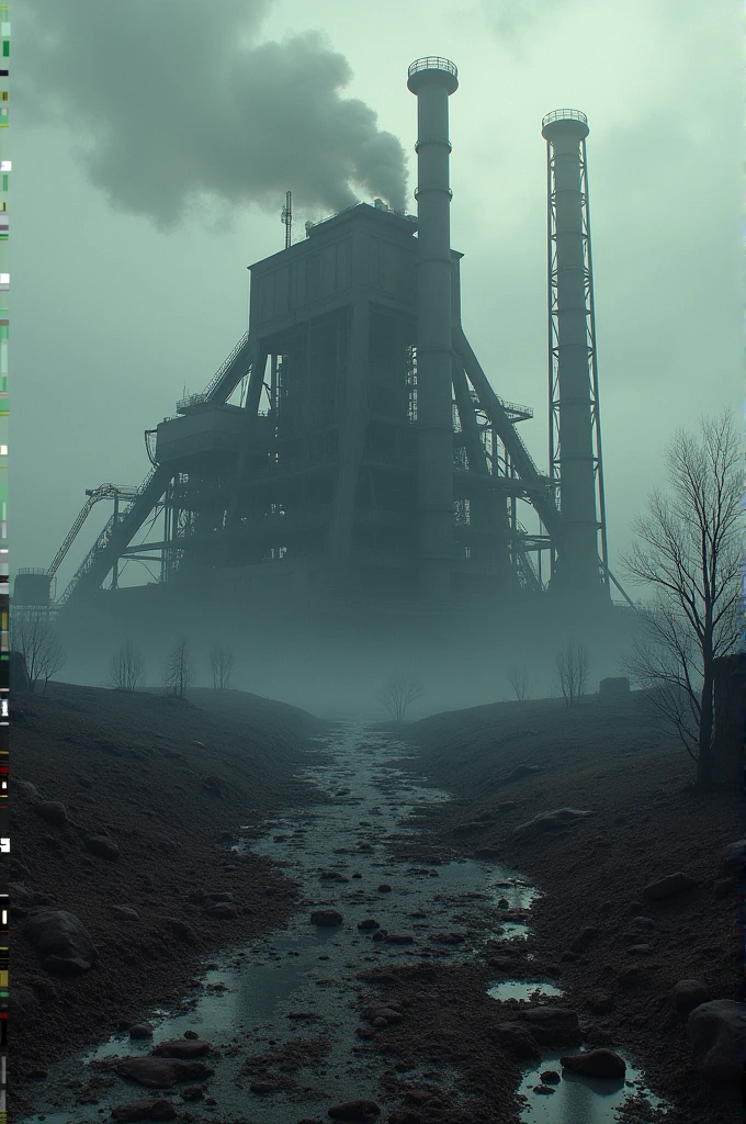 All that remains of the burnt-out power plant
