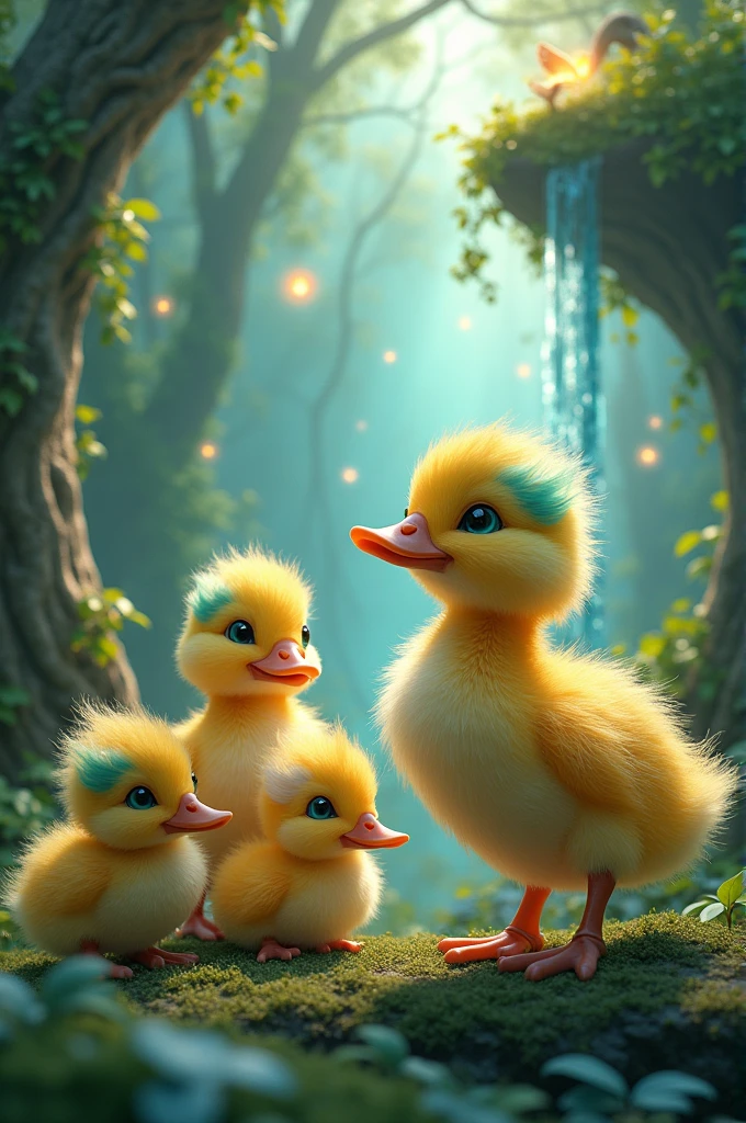 Many fantasy ducklings