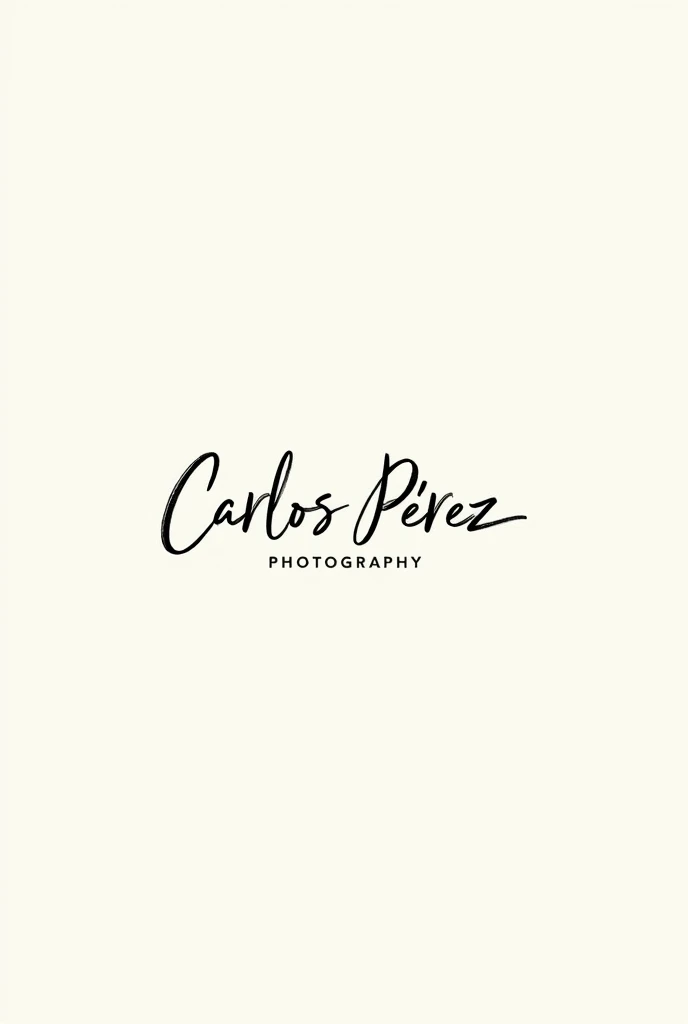 Make a signature with my name Carlos Pérez and below it says photography, that the signature is adding a camera or a photographer