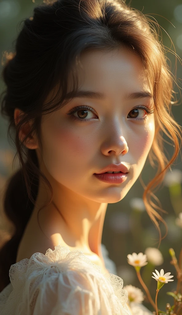 a beautiful girl, 1girl, detailed face, beautiful eyes, long eyelashes, delicate features, elegant expression, graceful pose, natural lighting, cinematic composition, dreamlike atmosphere, muted color palette, soft focus, highly detailed, photorealistic, 8k, (best quality,4k,8k,highres,masterpiece:1.2),ultra-detailed,(realistic,photorealistic,photo-realistic:1.37)