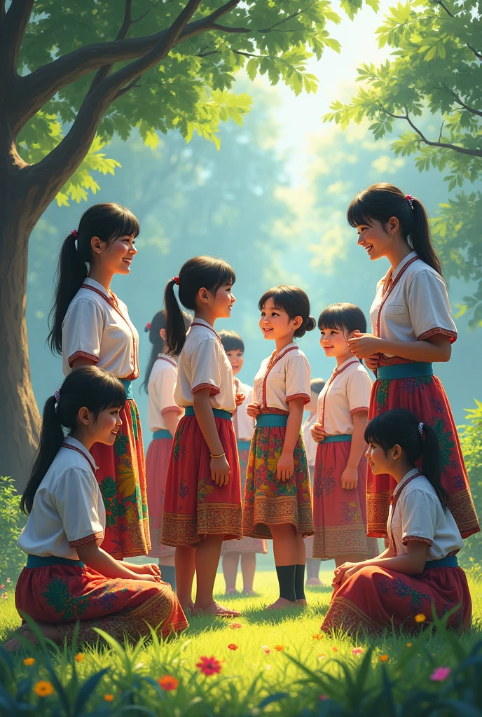 White short and paint nepali girls college dress