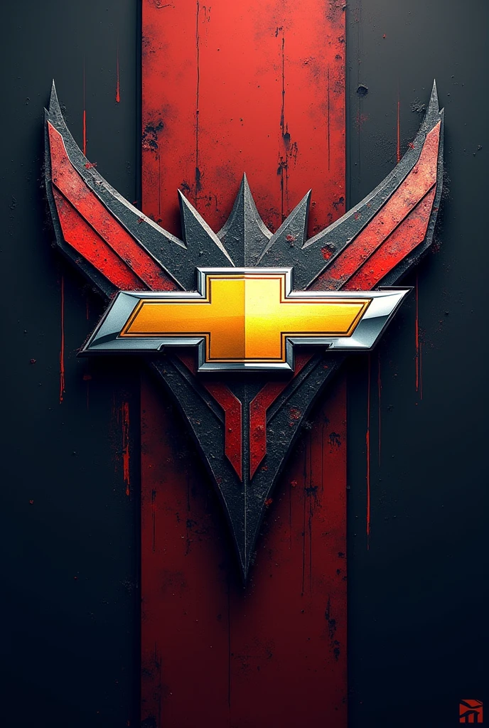 Shirt logo with a Chevrolet track