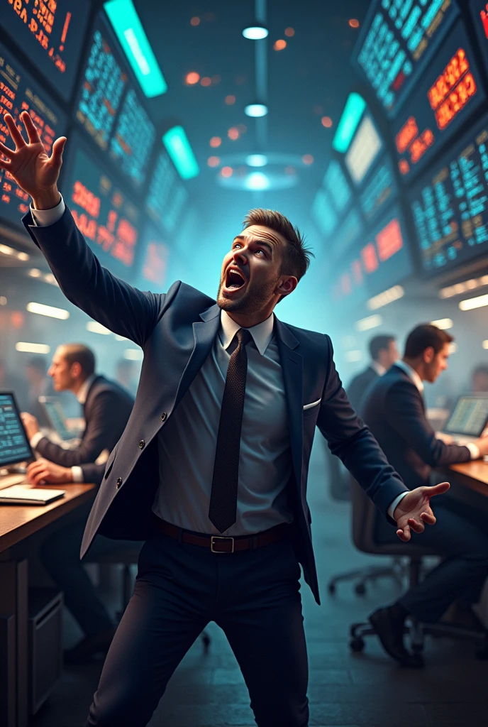 Men stock market  trading
