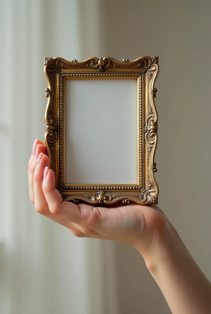 hand holding a picture frame
