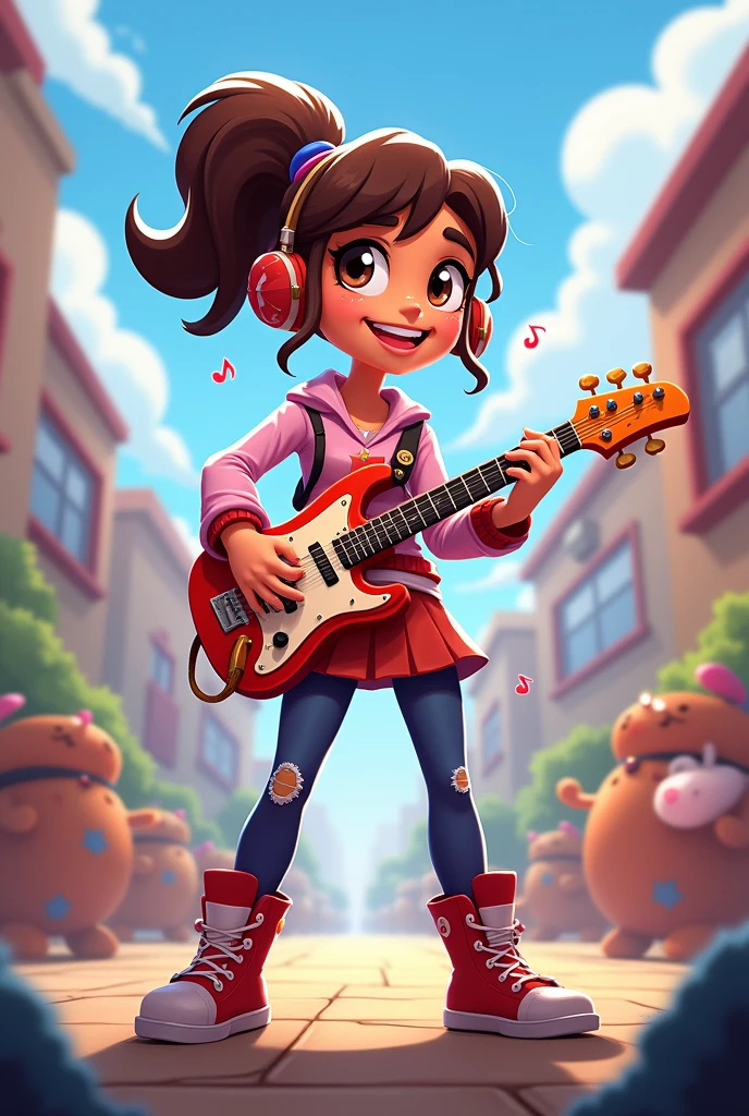 She plays the character of melodie from brawl star