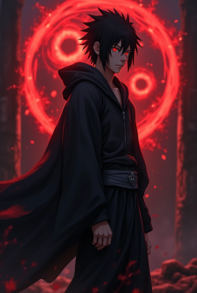 Sasuke with his sharigan eyes 