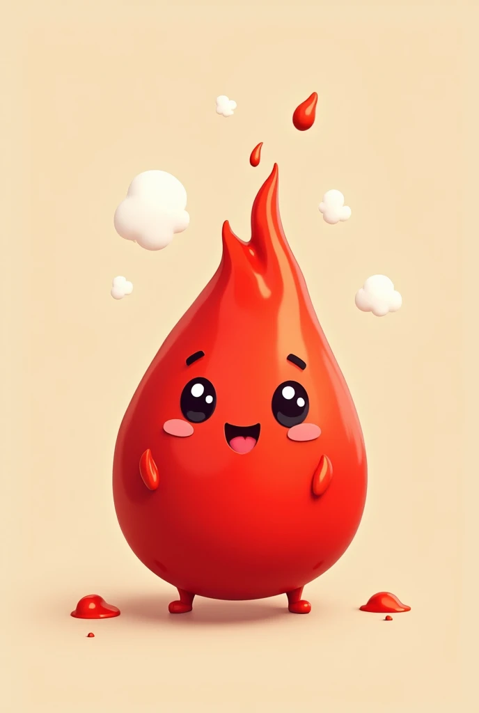Prepare a cute animated red sauce