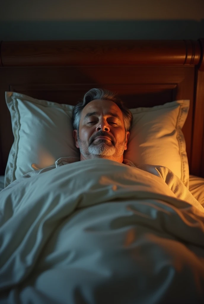 Put the man in a bed