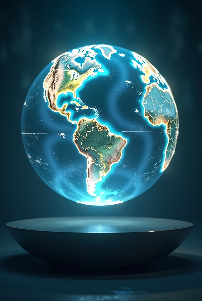Glowing world globe