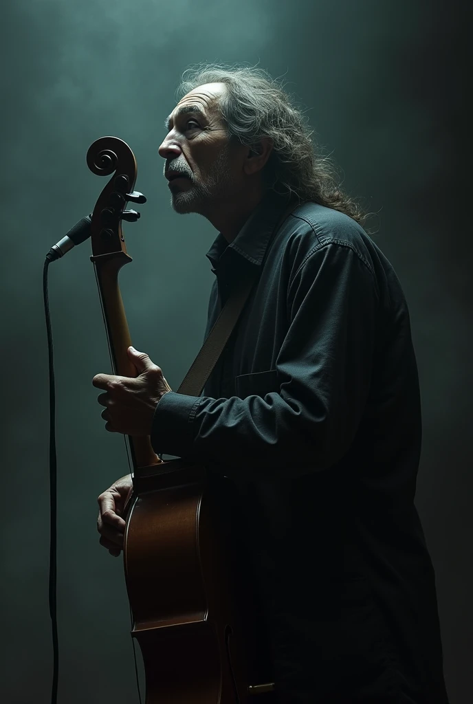 He interprets music as a passion and at the same time death 