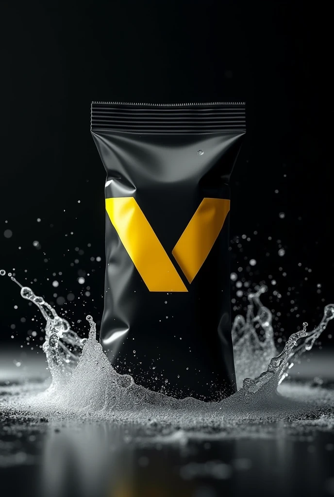 Freeze it right away for the packaging company, yellow logo on black background 
