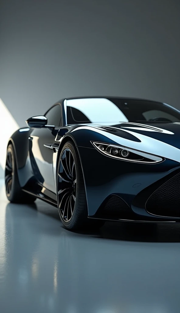 realistic 8k car, highly detailed car, photorealistic car, cinematic lighting, dramatic lighting, studio lighting, volumetric lighting, HDR, 8K resolution, hyper detailed, sharp focus, intricate details, chrome shiny reflections, glossy paint, flawless finish, pristine condition, dynamic composition, dramatic angle, low angle view, ground level perspective, clean background, minimalist background, seamless blend of car and background