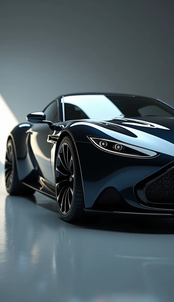 realistic 8k car, highly detailed car, photorealistic car, cinematic lighting, dramatic lighting, studio lighting, volumetric lighting, HDR, 8K resolution, hyper detailed, sharp focus, intricate details, chrome shiny reflections, glossy paint, flawless finish, pristine condition, dynamic composition, dramatic angle, low angle view, ground level perspective, clean background, minimalist background, seamless blend of car and background