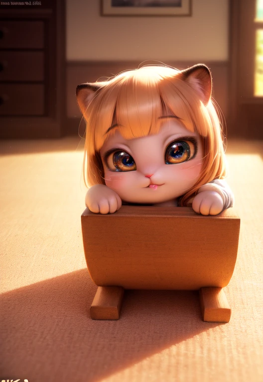 a cute cartoon kitten, a cute cartoon squirrel, detailed cartoon style, (best quality,4k,8k,highres,masterpiece:1.2),ultra-detailed,(realistic,photorealistic,photo-realistic:1.37),intricate details, adorable, whimsical, soft colors, warm lighting, playful, cute expression, fluffy fur, large eyes, innocent, 3d, highly detailed