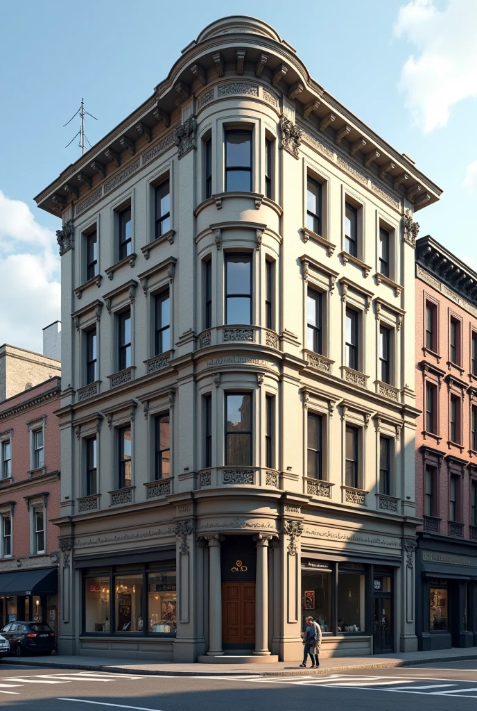Before and after a facade