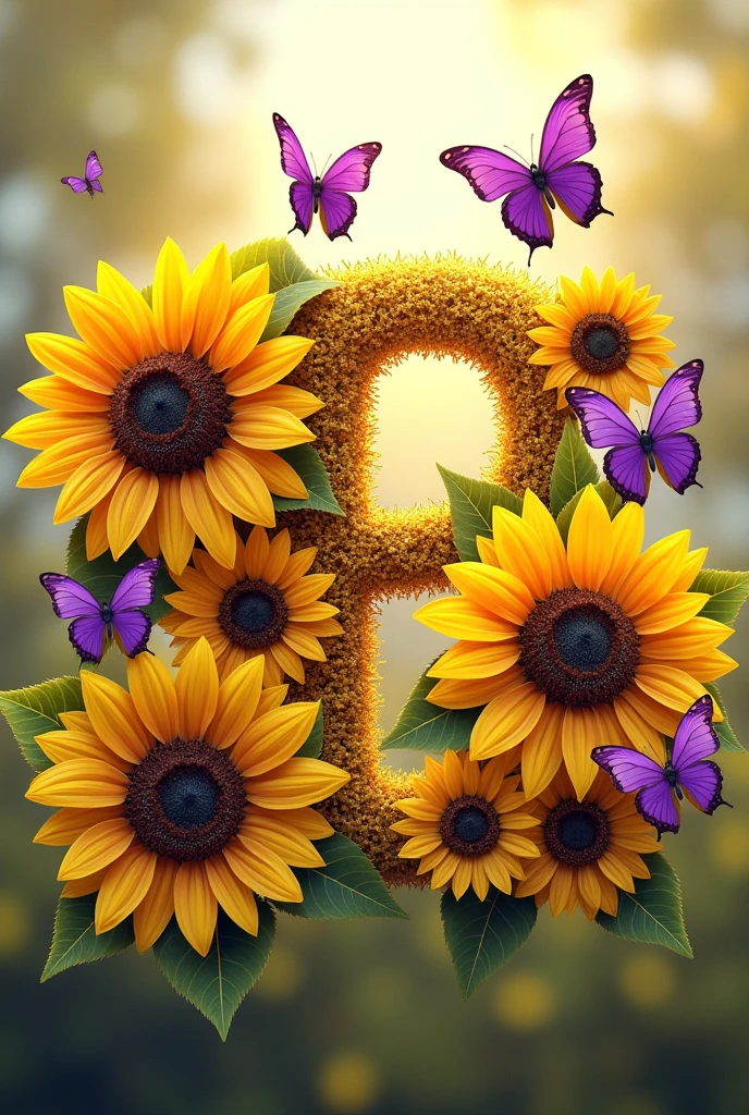 You can create an image of the word "BienvenidoSeptiembre" It is Spanish that has sunflowers in the letters and purple butterflies?, that looks very nice