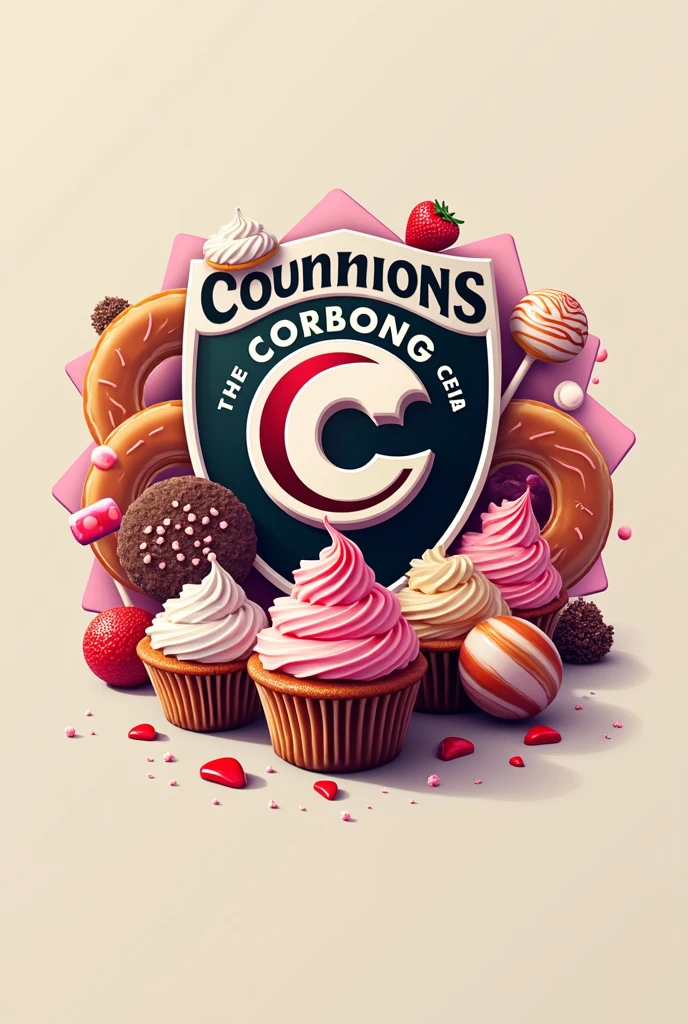Logo involving sweets and the Corinthians team
