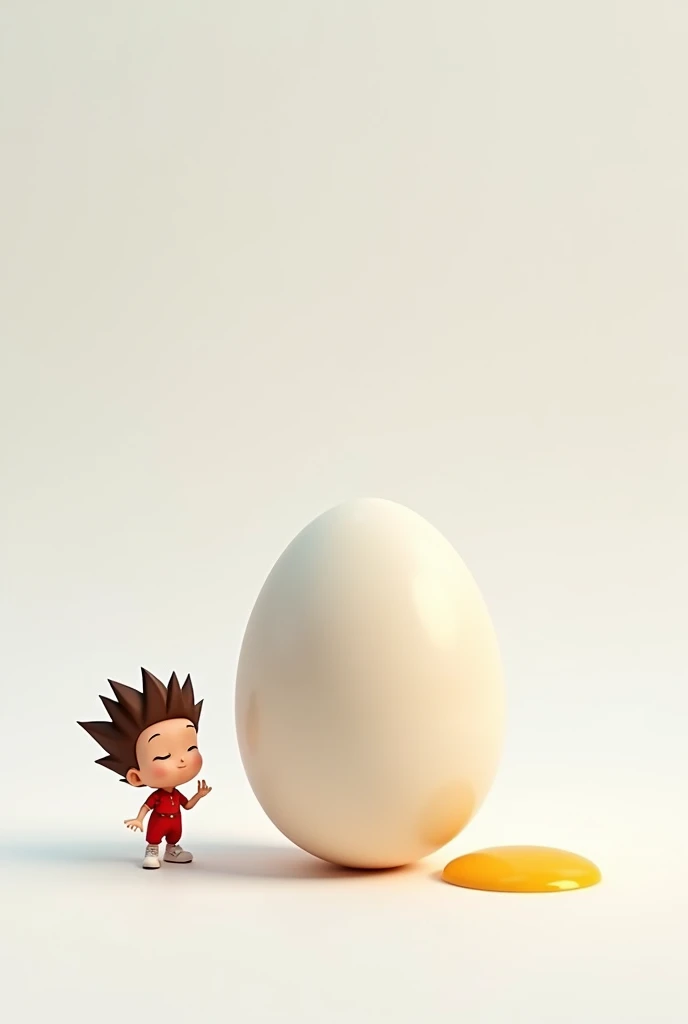 Make a picture of an egg next to kick butouswki