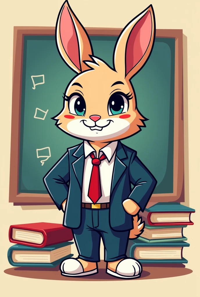 You can create an eye-catching rabbit logo to run for school mayor in the uniform of Rosa Irene Infante de Canales