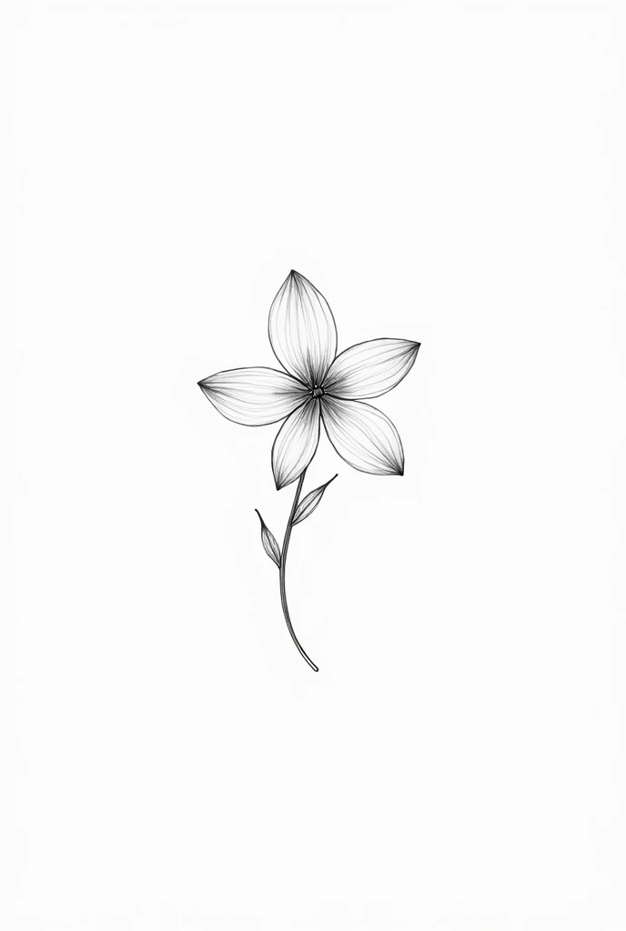 Linear sketch of the national flower of Cuba
