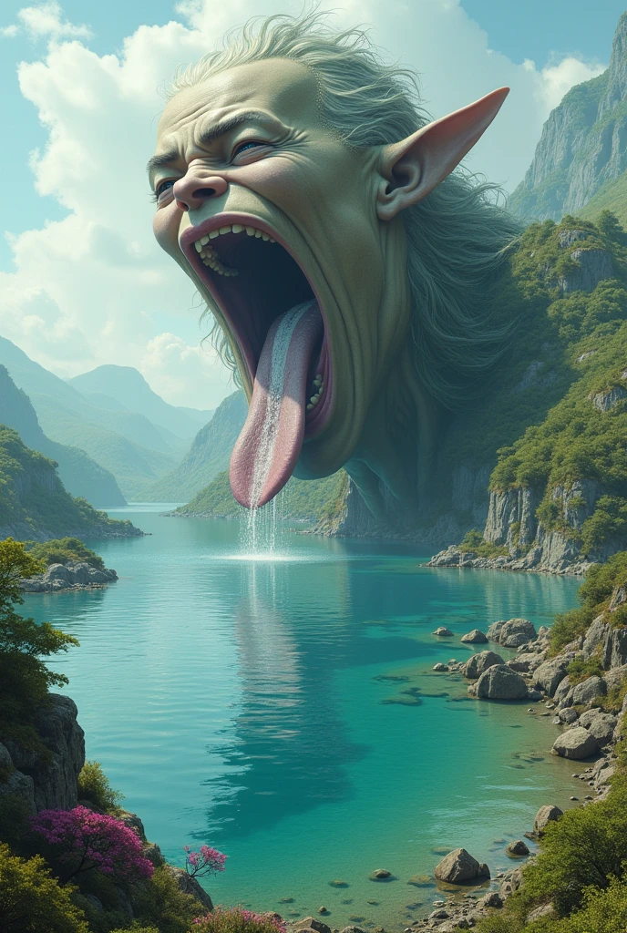 Literally eating a lake Drinking a lake Eat a lake Eating a lake