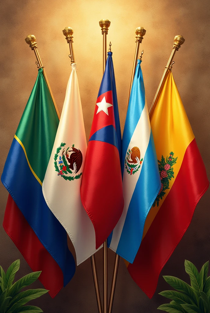 10th anniversary image with Mexican flag, argentina, guatemala, Paraguay, venezuela, Chile and Cuba