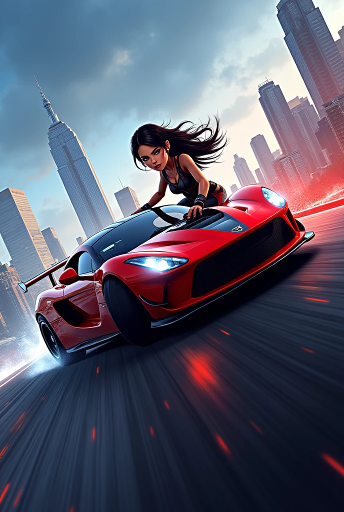 Asphalt 8 game girl photo thamnail 
