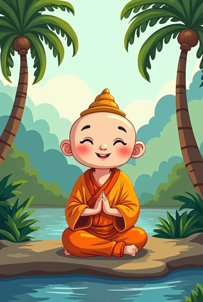Sadhu Thailand cartoon monk