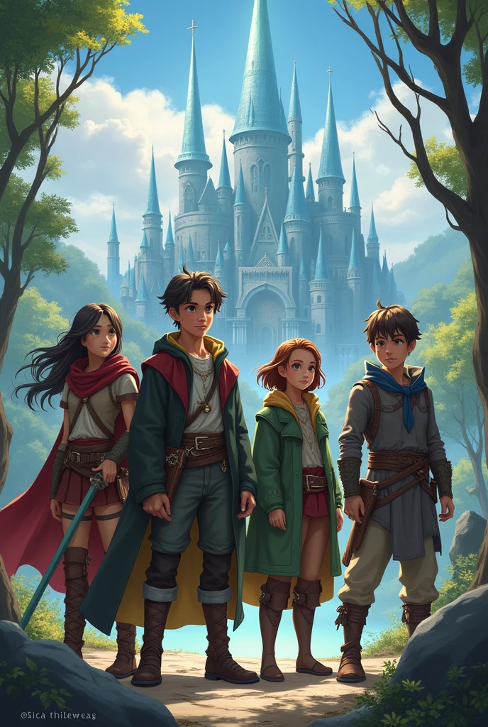 In a distant kingdom, Four very different young people joined together to carry out a mission that would change their lives.. They were Lara, a cunning city thief; Erwin, a powerful magician; count, an agile explorer of the forests, the Thar, a strong and brave warrior. Although their paths would not normally have crossed, an extraordinary event brought them together: The theft of the Crystal of the Elements, a magical object that maintained balance in the kingdom.